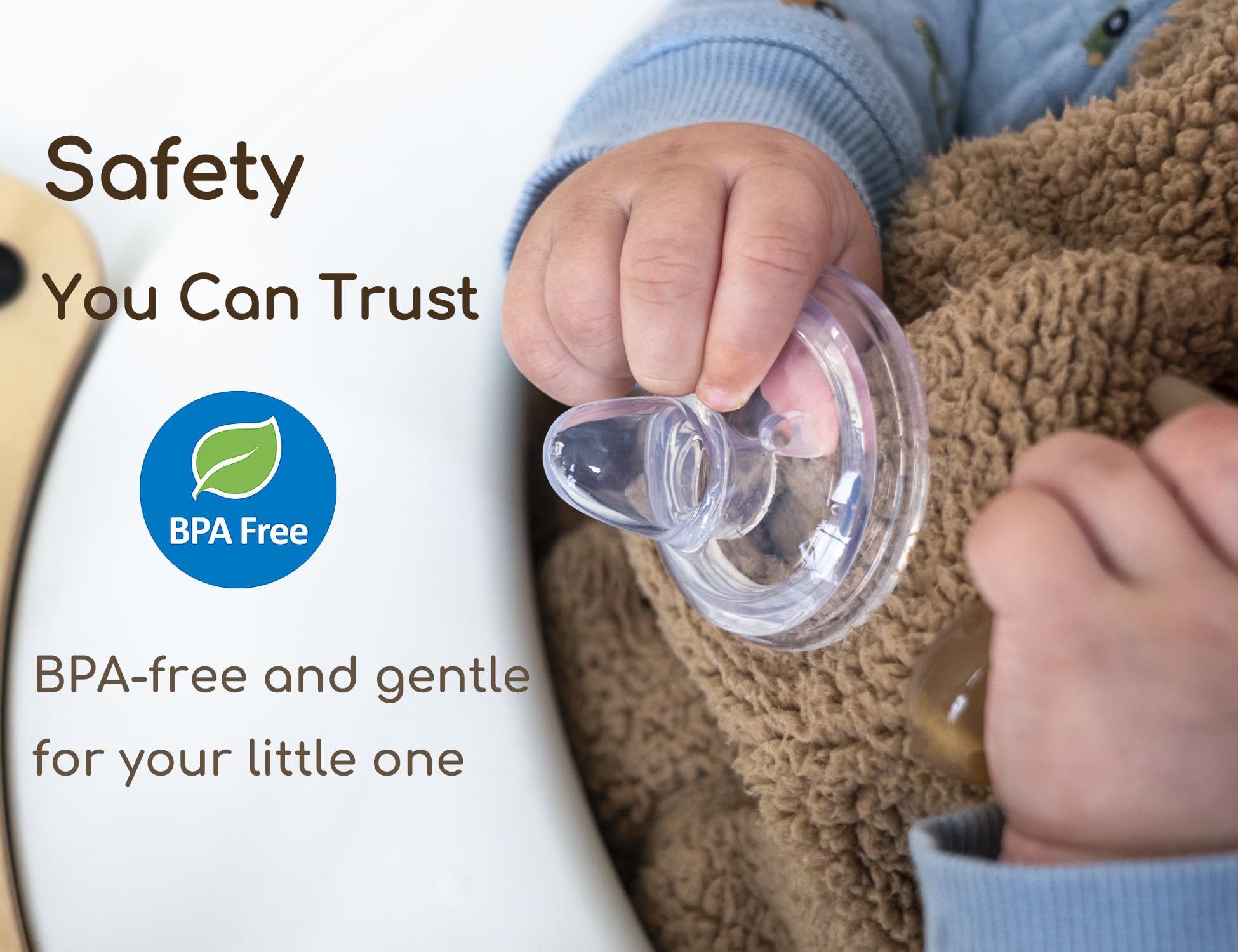 CHUBBIEE sippy spout with V-shaped air vent for smooth sipping