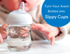 CHUBBIEE sippy spout demonstrating leak-proof dual openings to reduce spills