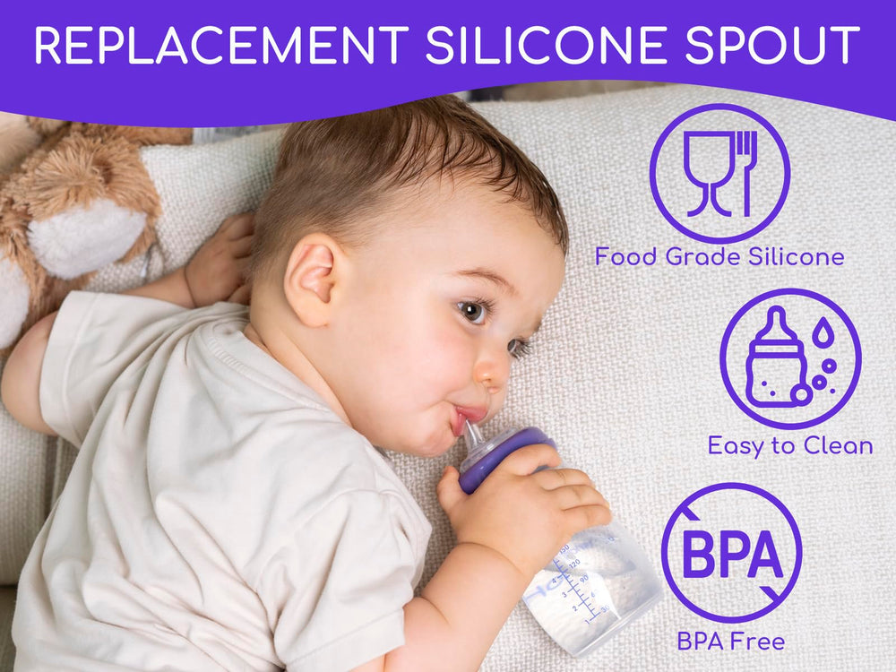 CHUBBIEE sippy straw nipples with variable flow for growing babies