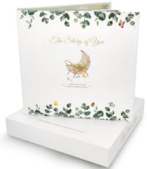 ChubCheeks and Tickles memory book cover with gold foil for heirloom keepsake