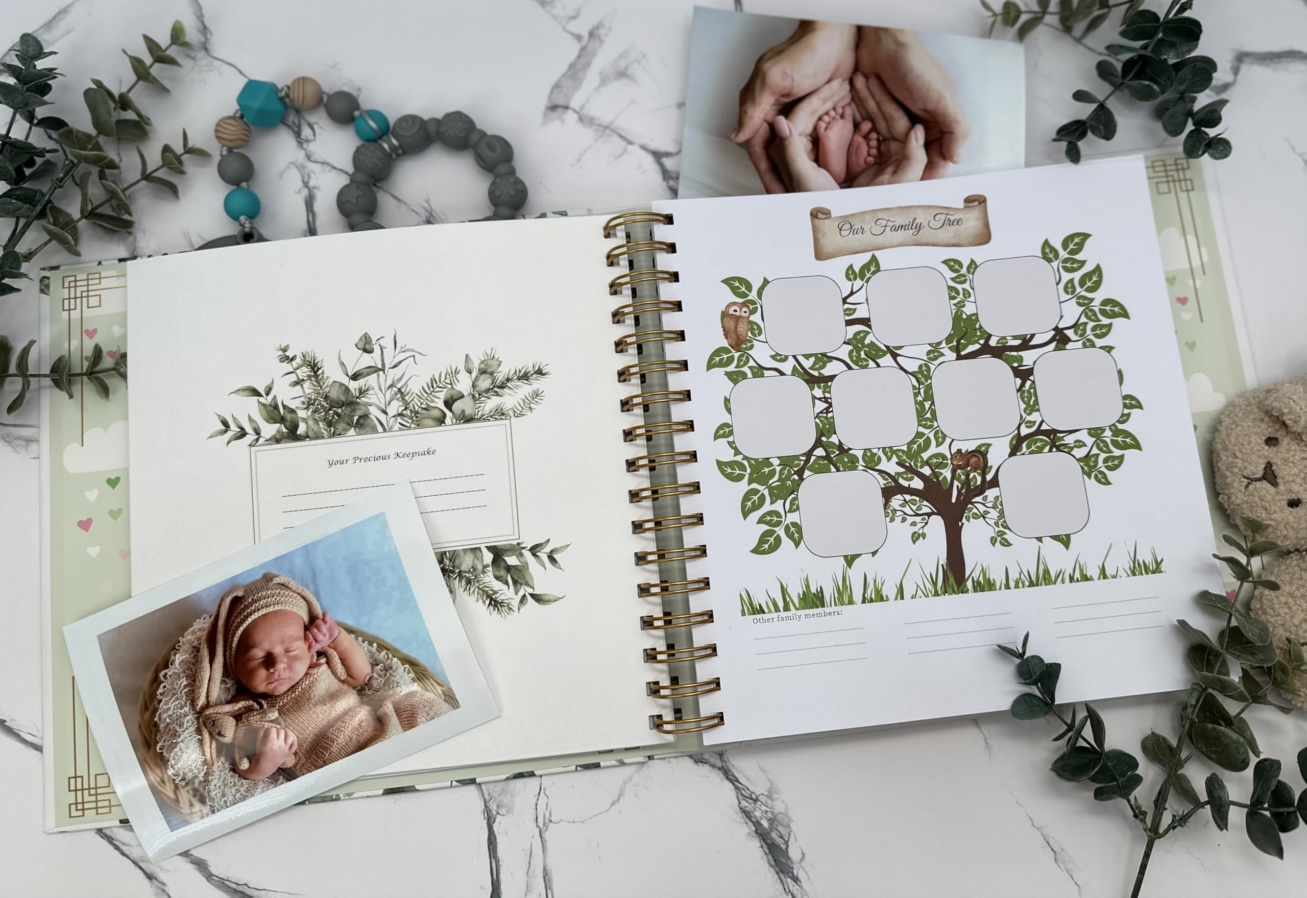 ChubCheeks and Tickles lay-flat binding for easy journaling and photo placement