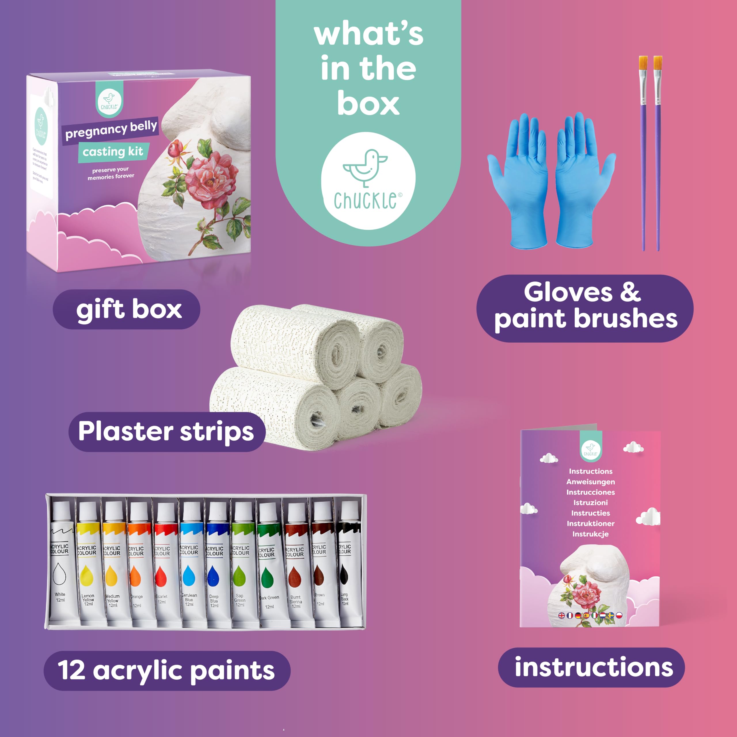 Chuckle Belly Casting Kit easy-instructions guide a relaxed DIY process.