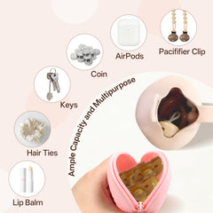ChufanMomsil pacifier holder diaper bag clip attaches securely to stroller for quick reach.