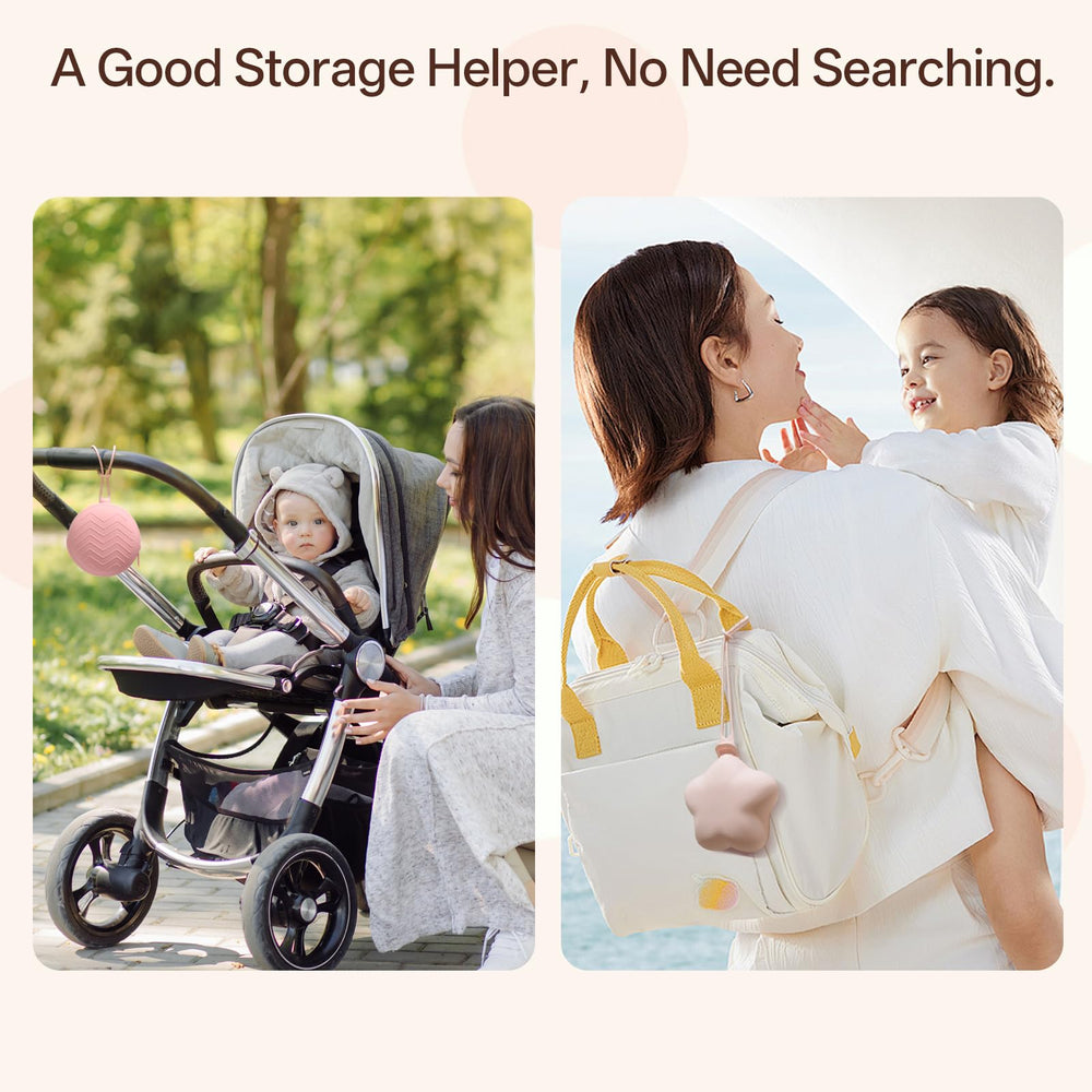 ChufanMomsil pacifier storage compact 2-pacifiers, convenient organizer for keys or lip balm.