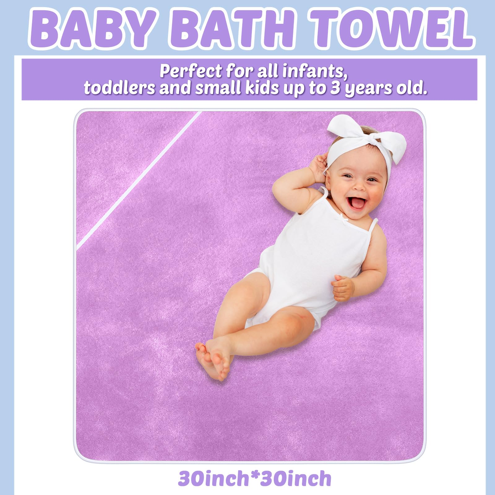 Chumia 6-pack baby towels in beige pack highlighting warm, soft tones