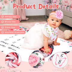 Chumia pink baby headband adds cute styling for milestone photography sessions.