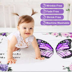 Chumia milestone blanket in tummy-time setup shows soft fabric against skin