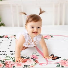 Chumia milestone setup with blanket and frames ideal for baby photo sessions