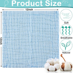 Chumia white muslin cloth, high absorbency for quick spit-up cleanup.