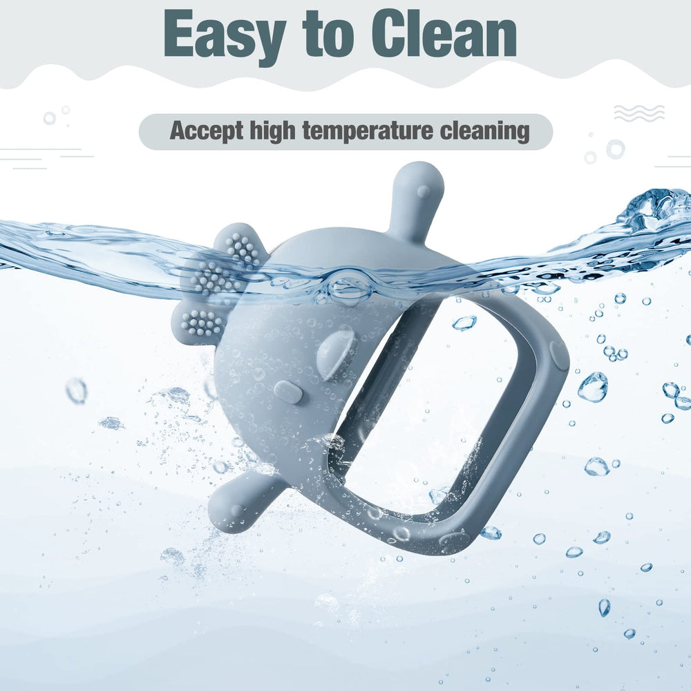 Chumia wrist teether cleaning guide for hot water, steam, dishwasher, or freezer