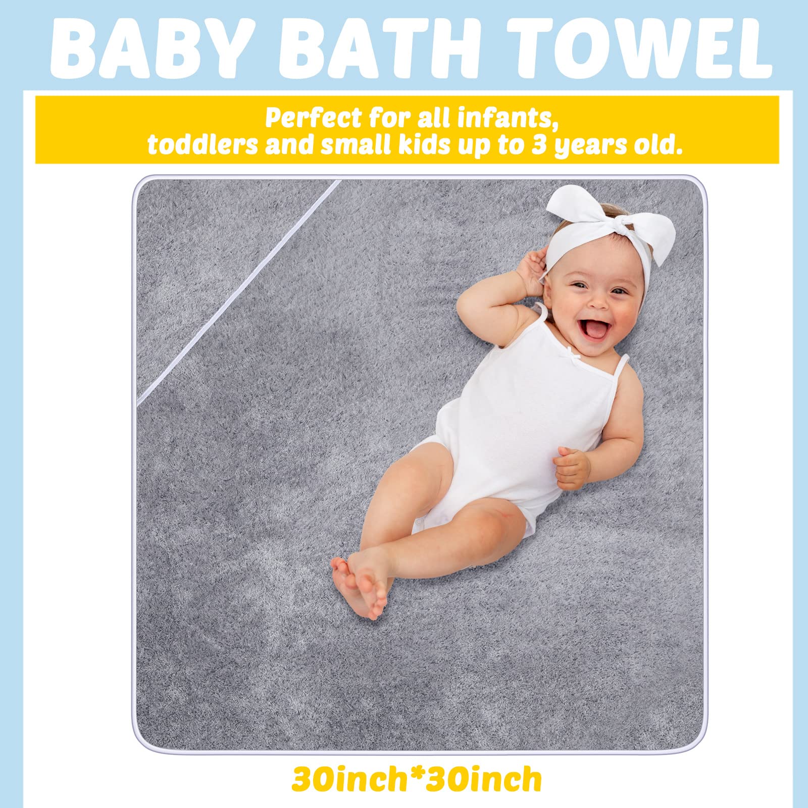 Chumia hooded towel close-up showing soft fibers and instant absorbency after baths.