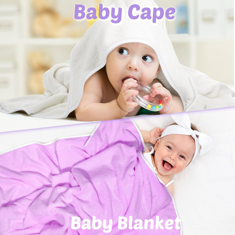 Chumia baby hooded towel wrapped on smiling infant after bath
