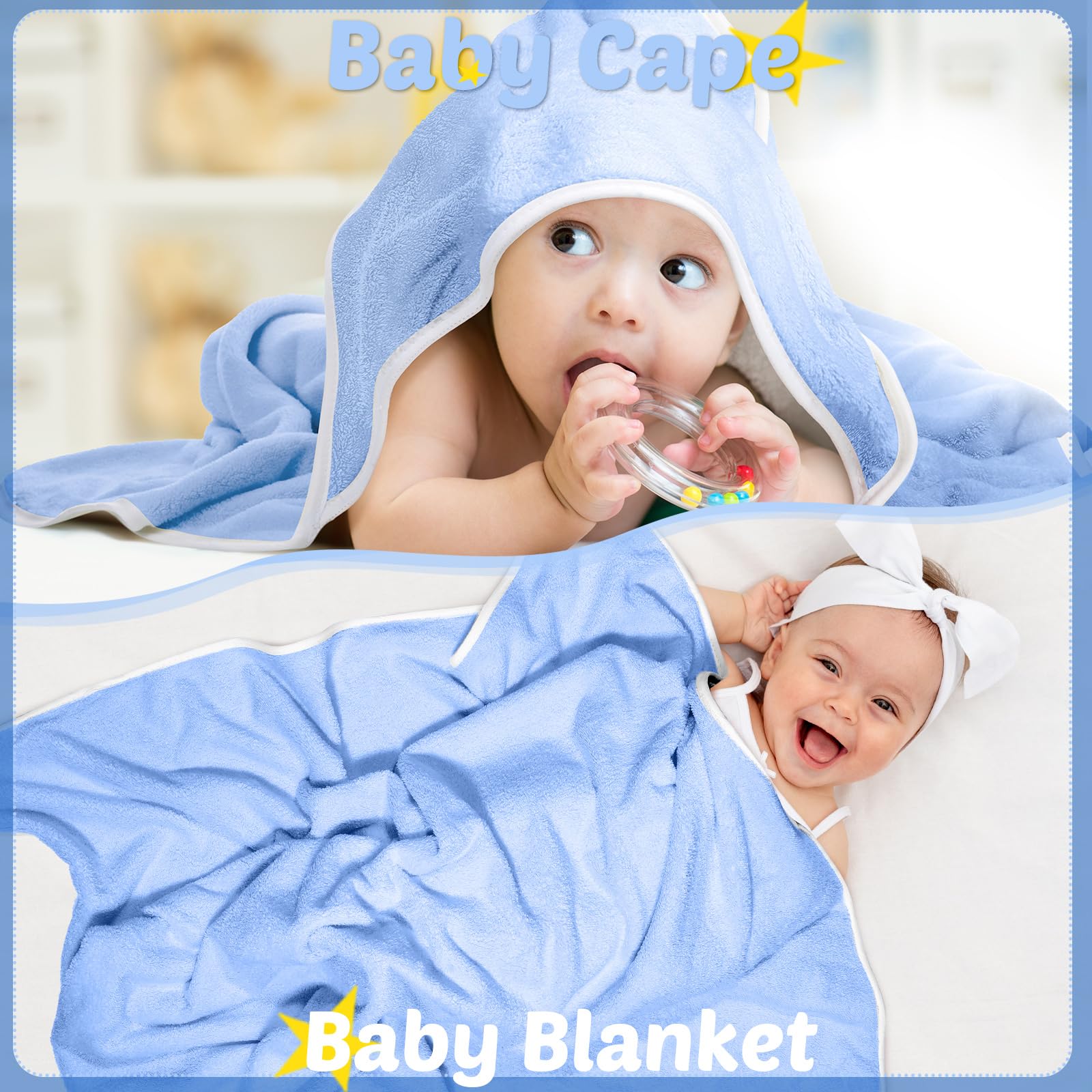 Chumia blue baby towel ready for post-bath wrap