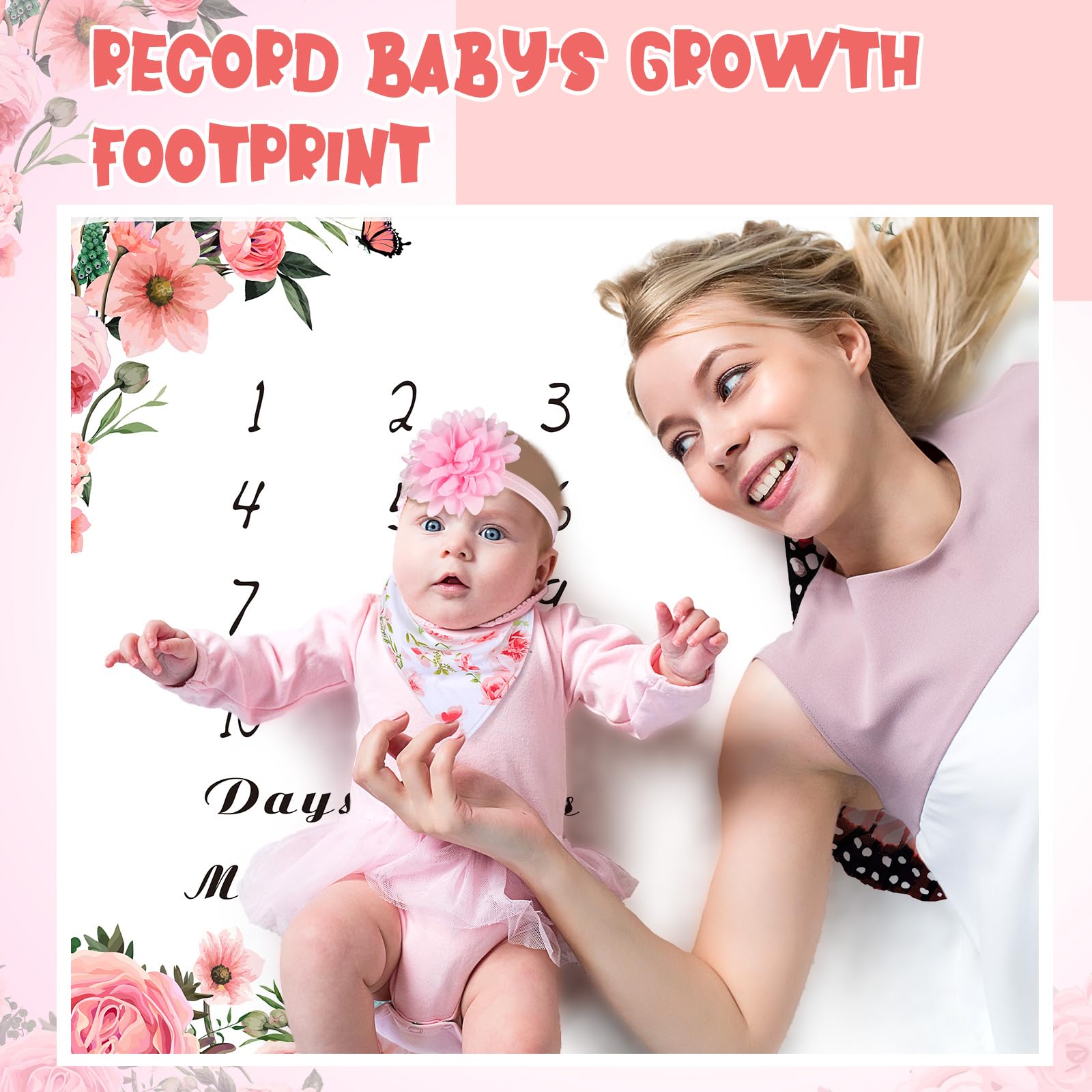 Chumia 6-piece milestone set offers versatile props for growing baby photos.