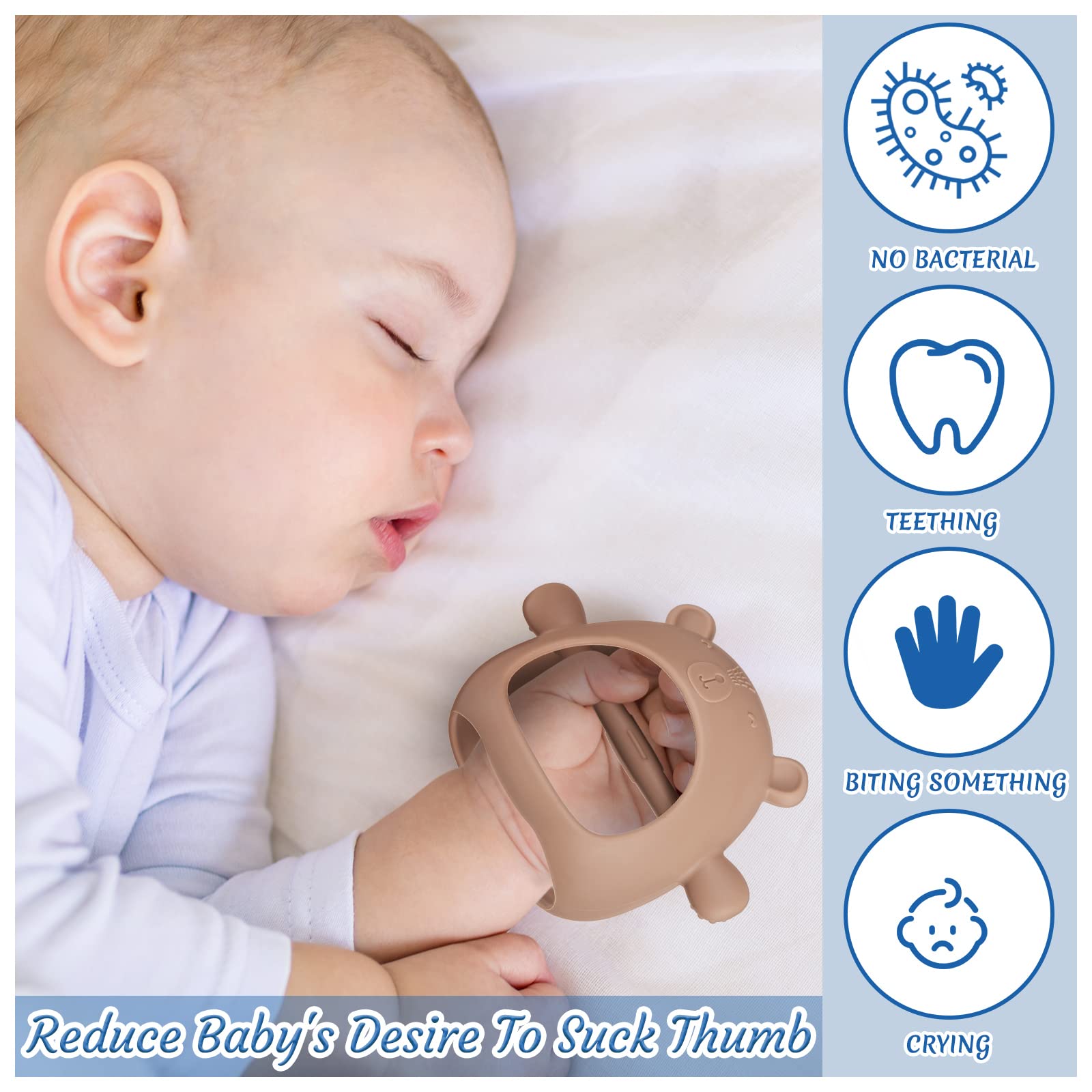 Chumia teether-set-overview four-piece silicone chew toy collection for babies