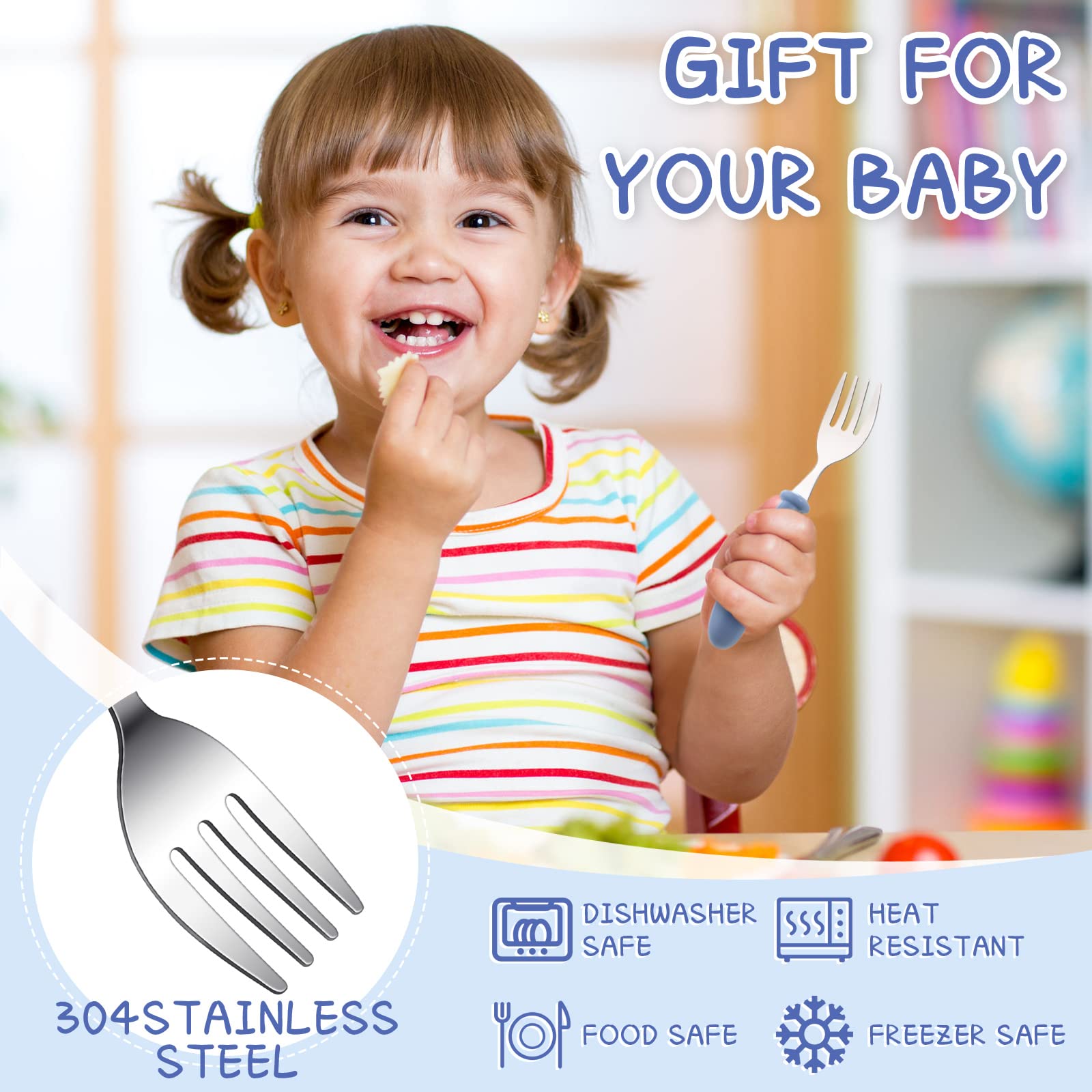 Chumia compact 5x1 inch forks designed for small hands.