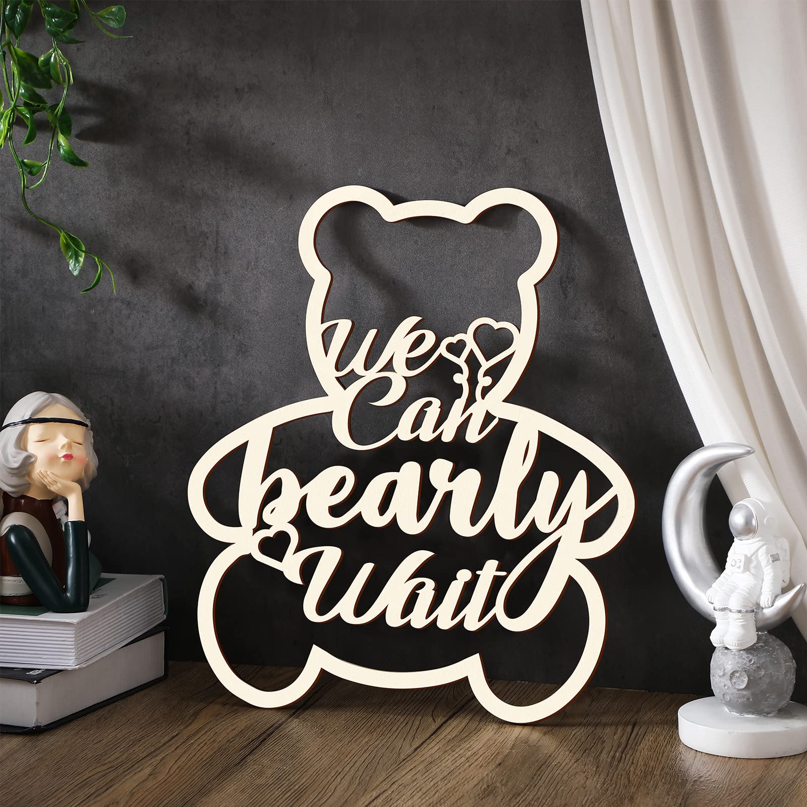 Chunful bear sign with rope included offers simple, stylish wall display.