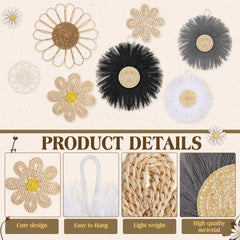 Chunful daisy flower yellow core wall decor creates sunny focal point for bedrooms.