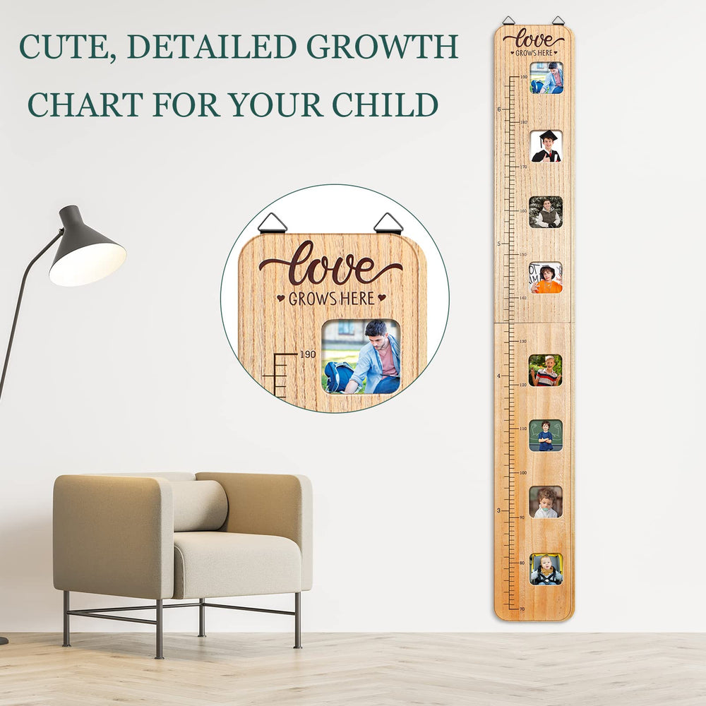 Chunful family using growth chart for birthdays and room decor.