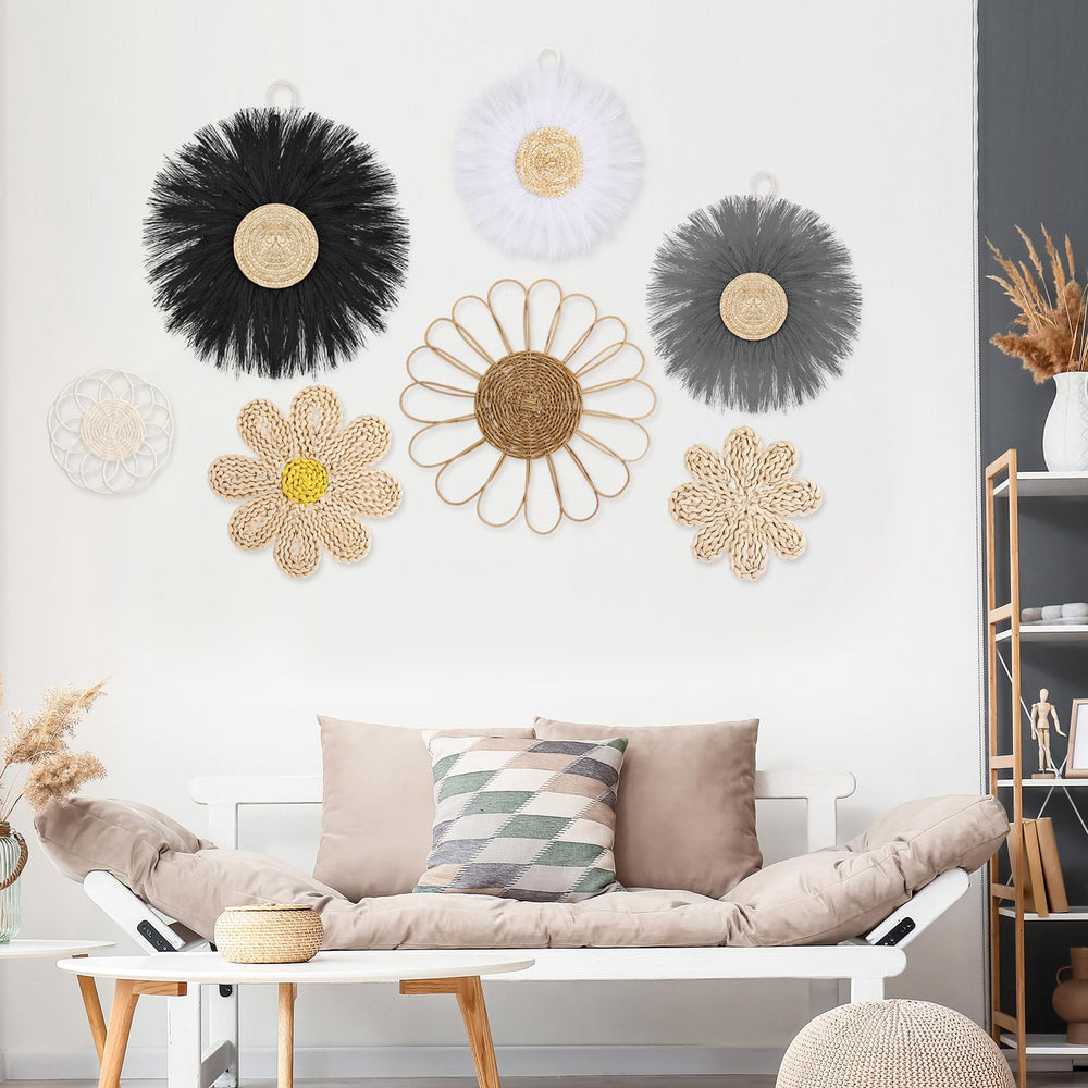 Chunful reed hair daisy wall decor 25 cm lightweight and easy to install.