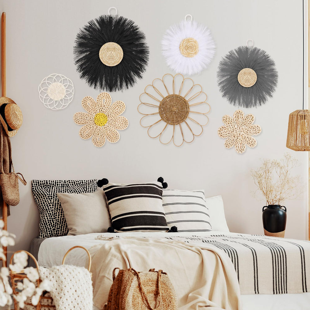 Chunful reed hair daisy wall decor 32 cm adds vertical texture.