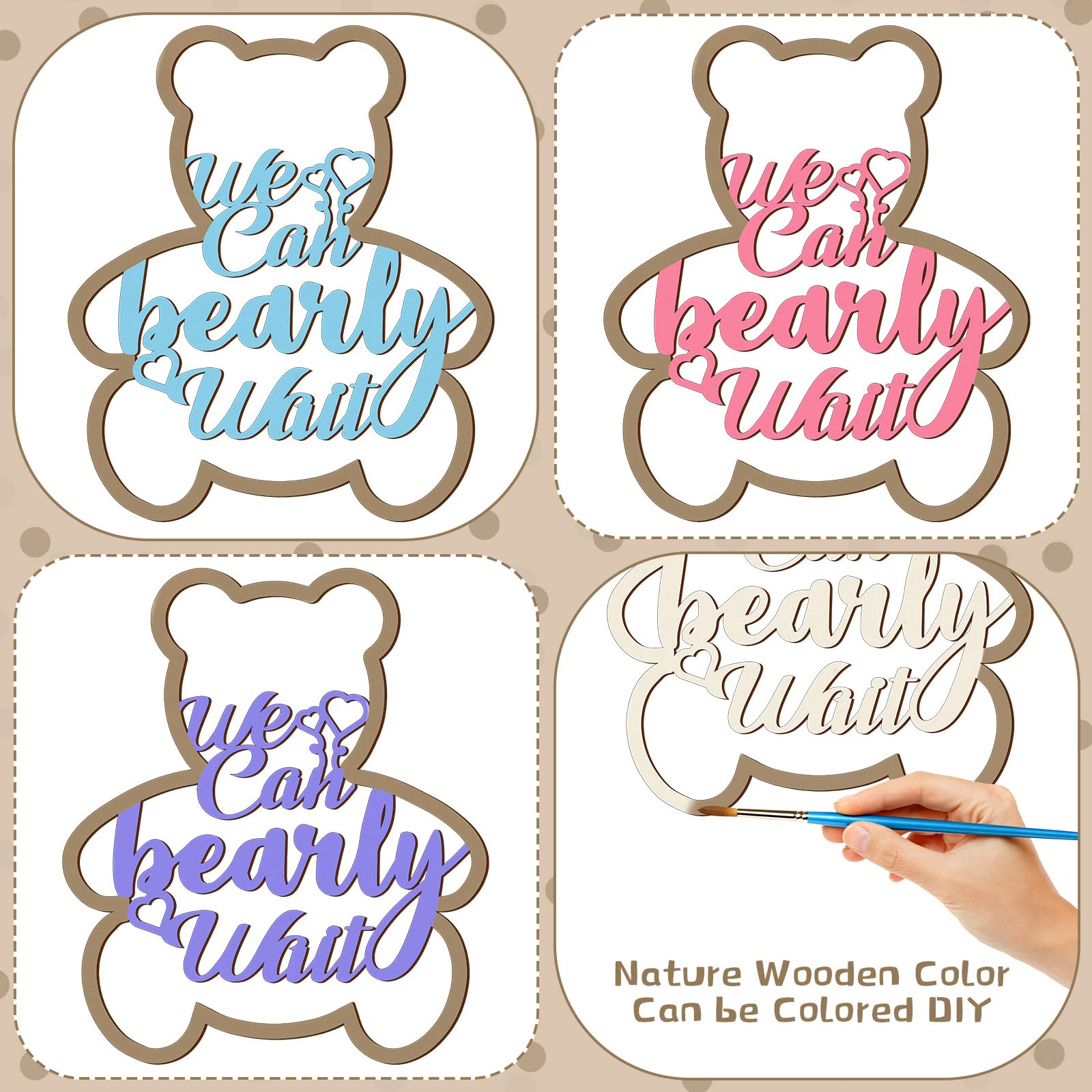 Chunful bear sign door decor creates a cute focal point for celebrations.