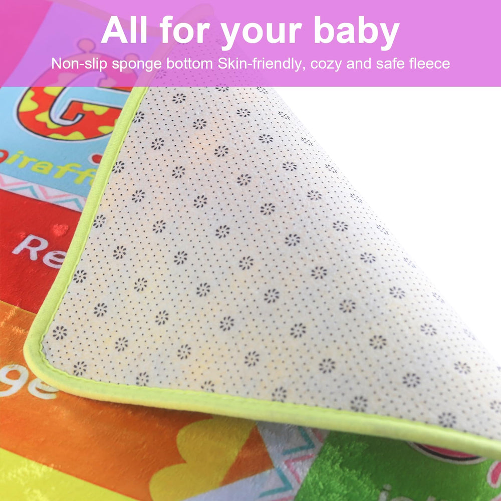Chunsemeiju educational rug with animals colors and fruits to explore
