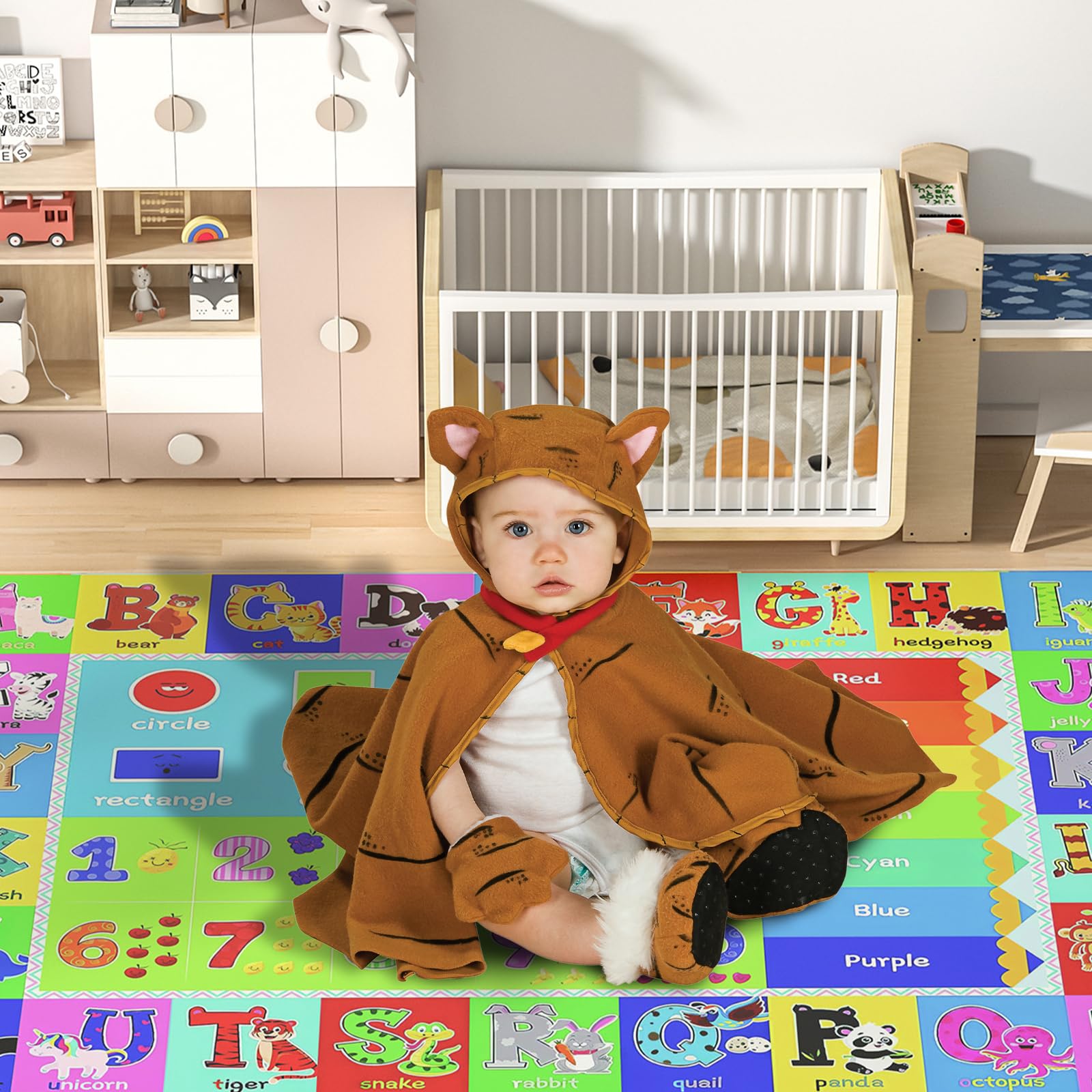 Chunsemeiju play mat plush surface provides cozy crawling comfort