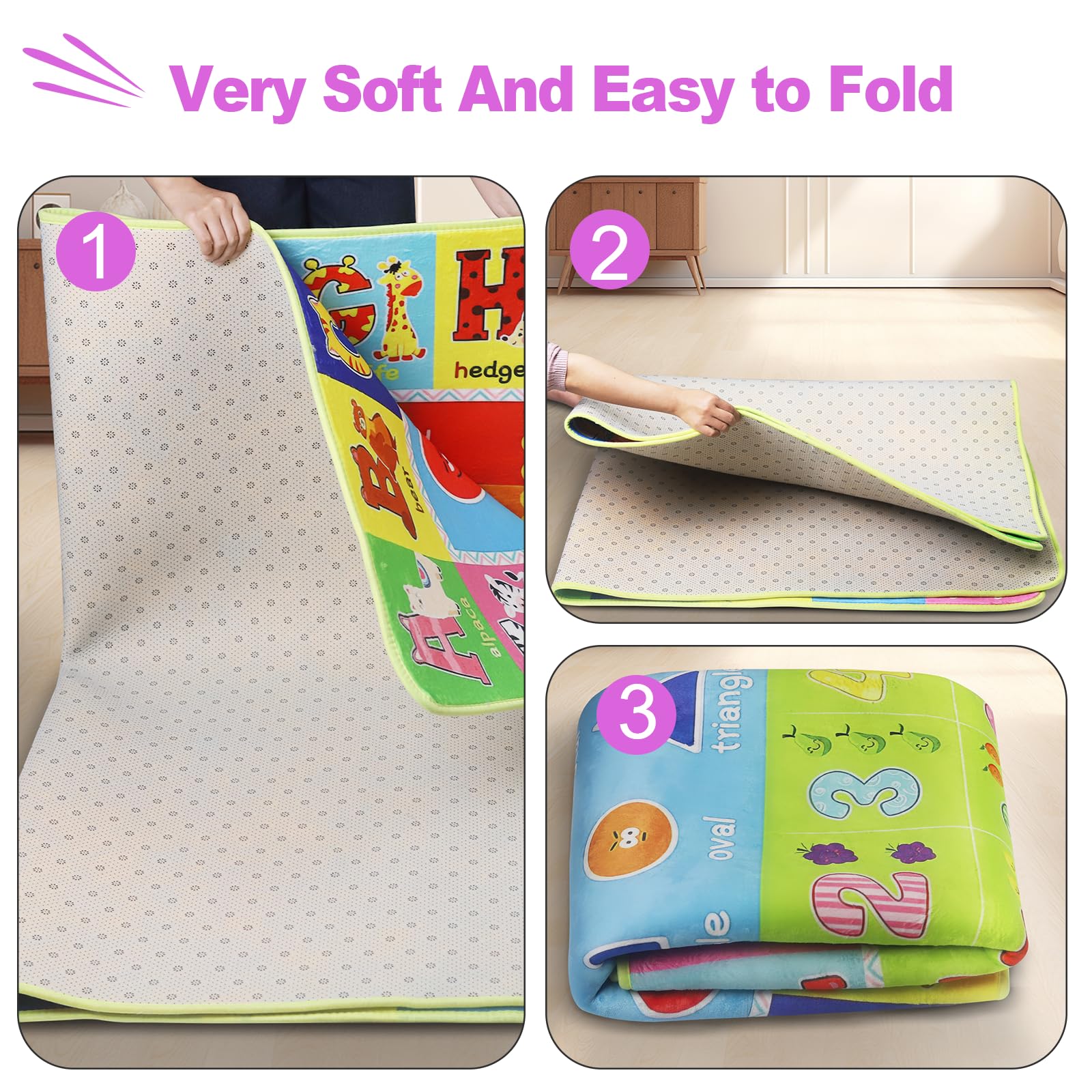 Chunsemeiju play mat waterproof and easy to clean after messy play