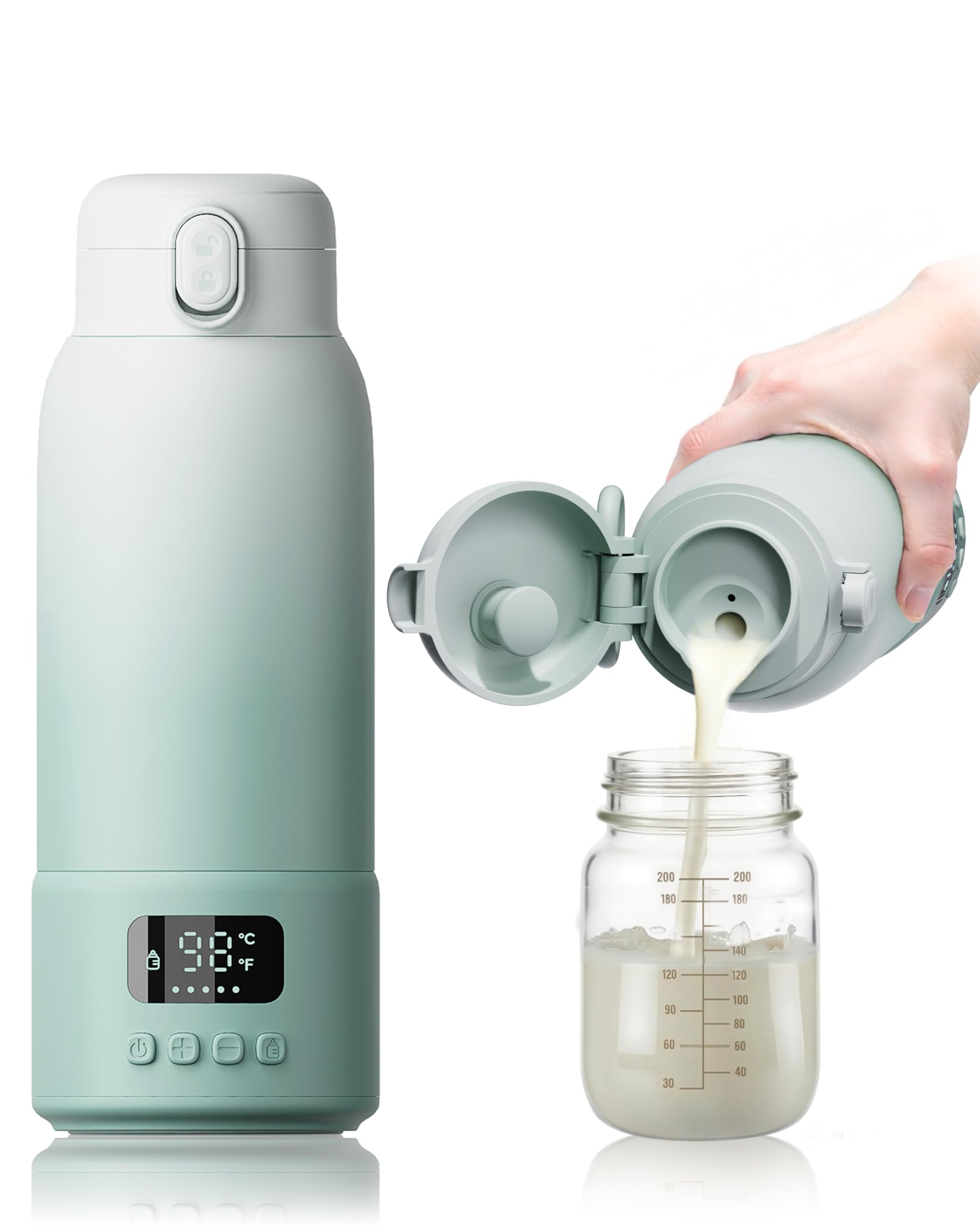 Chunyee portable bottle warmer extended battery compact design ideal for on-the-go feeding