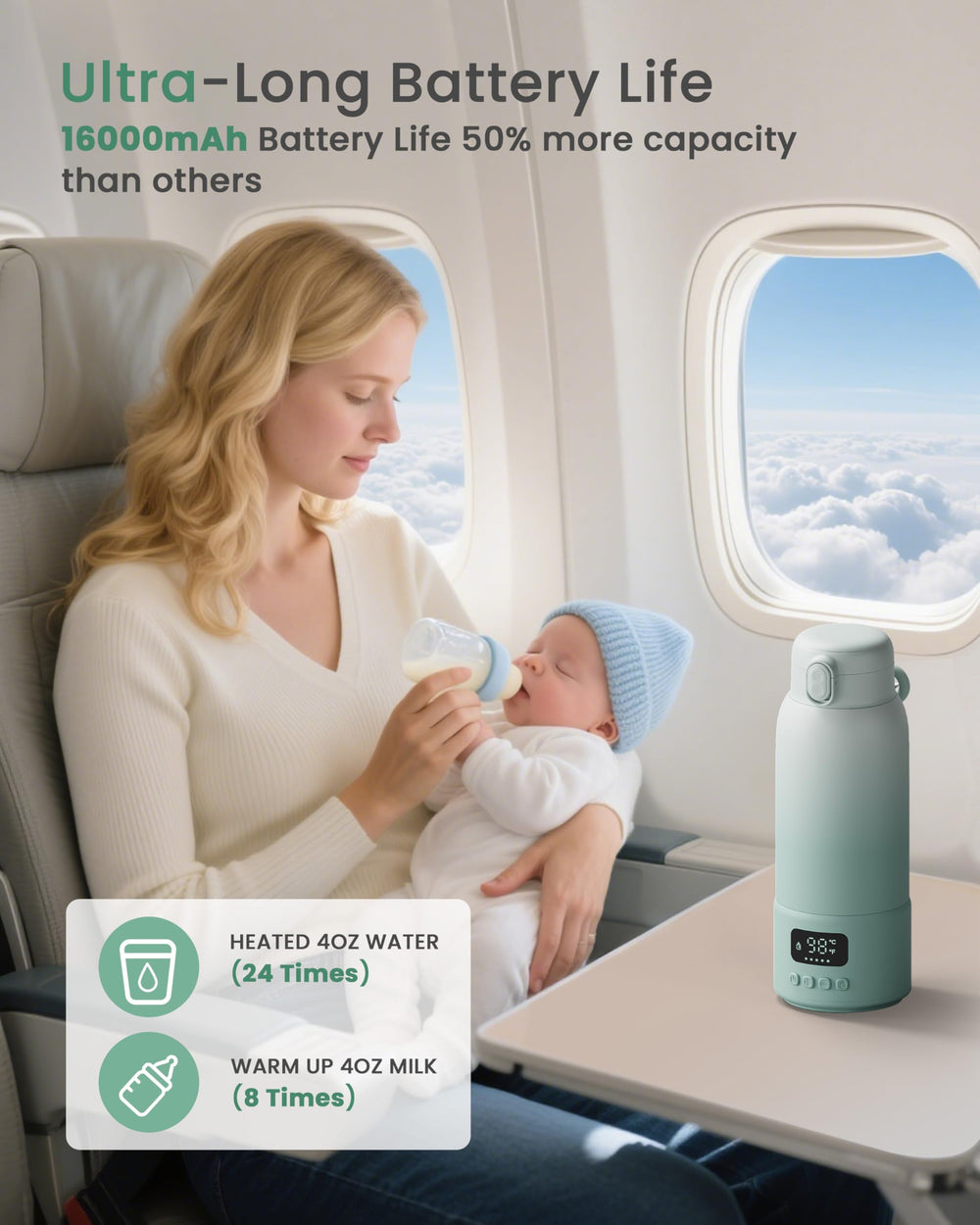 Chunyee portable bottle warmer precise temp control avoids hotspots