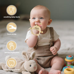 Chuya Bunny Teether Mittens in dishwasher-safe setup highlights simple cleaning.