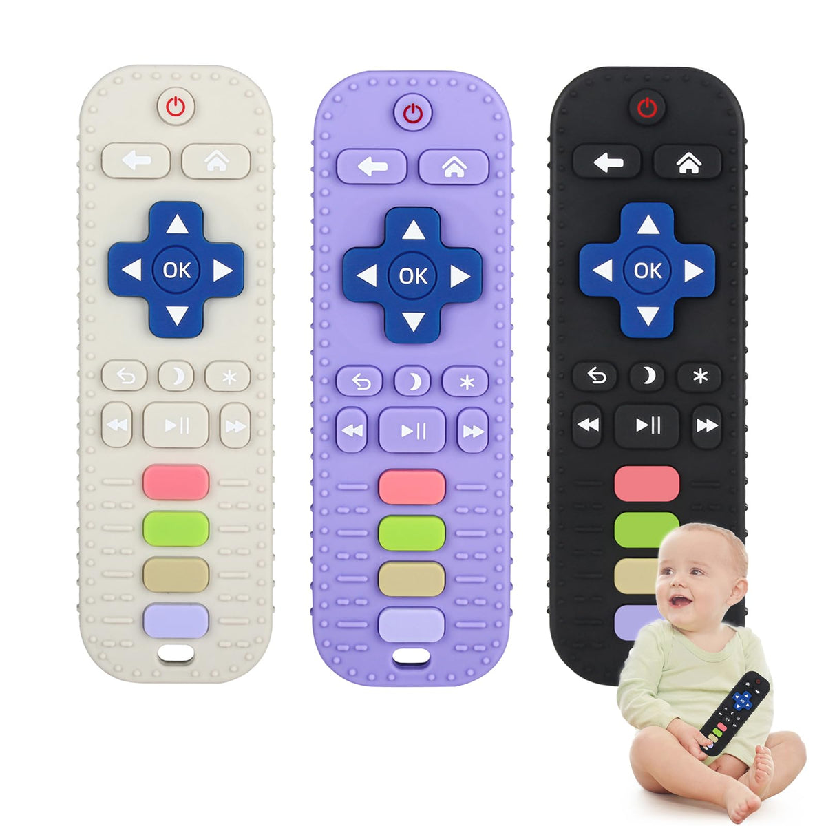 Chuya remote-front teether highlights safe chewing for gum relief