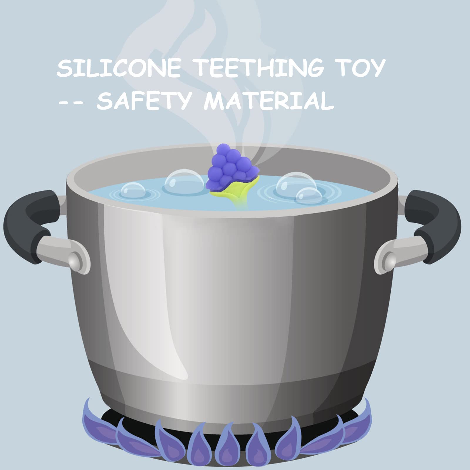Chuya teething toy made from food-grade silicone and BPA-free