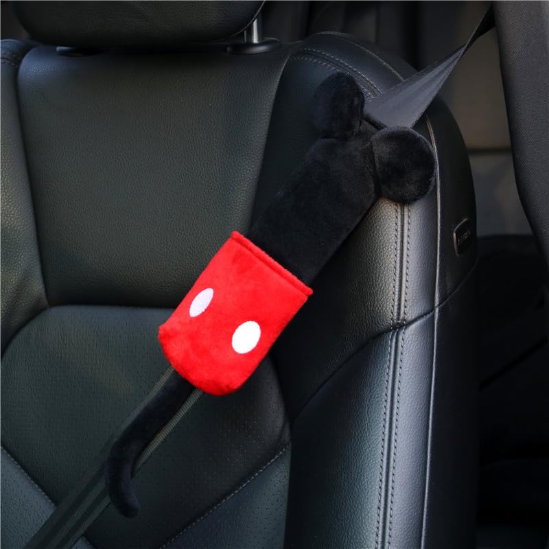 CHYDST plush seat belt cover pad in cozy fabric for gentle neck comfort on trips