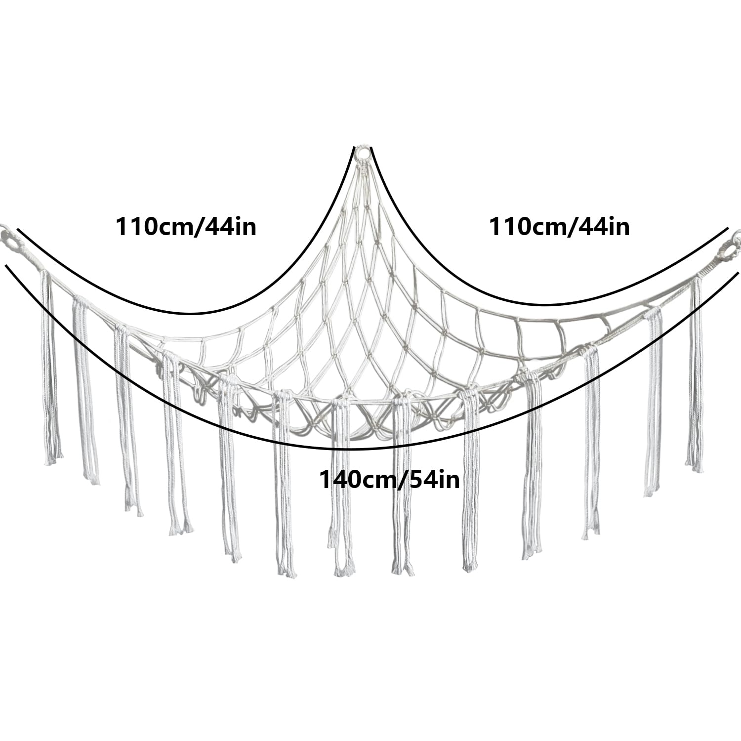 CHYODECOR hammock closeup cotton-rope durability highlights secure holding up to 10 lbs.
