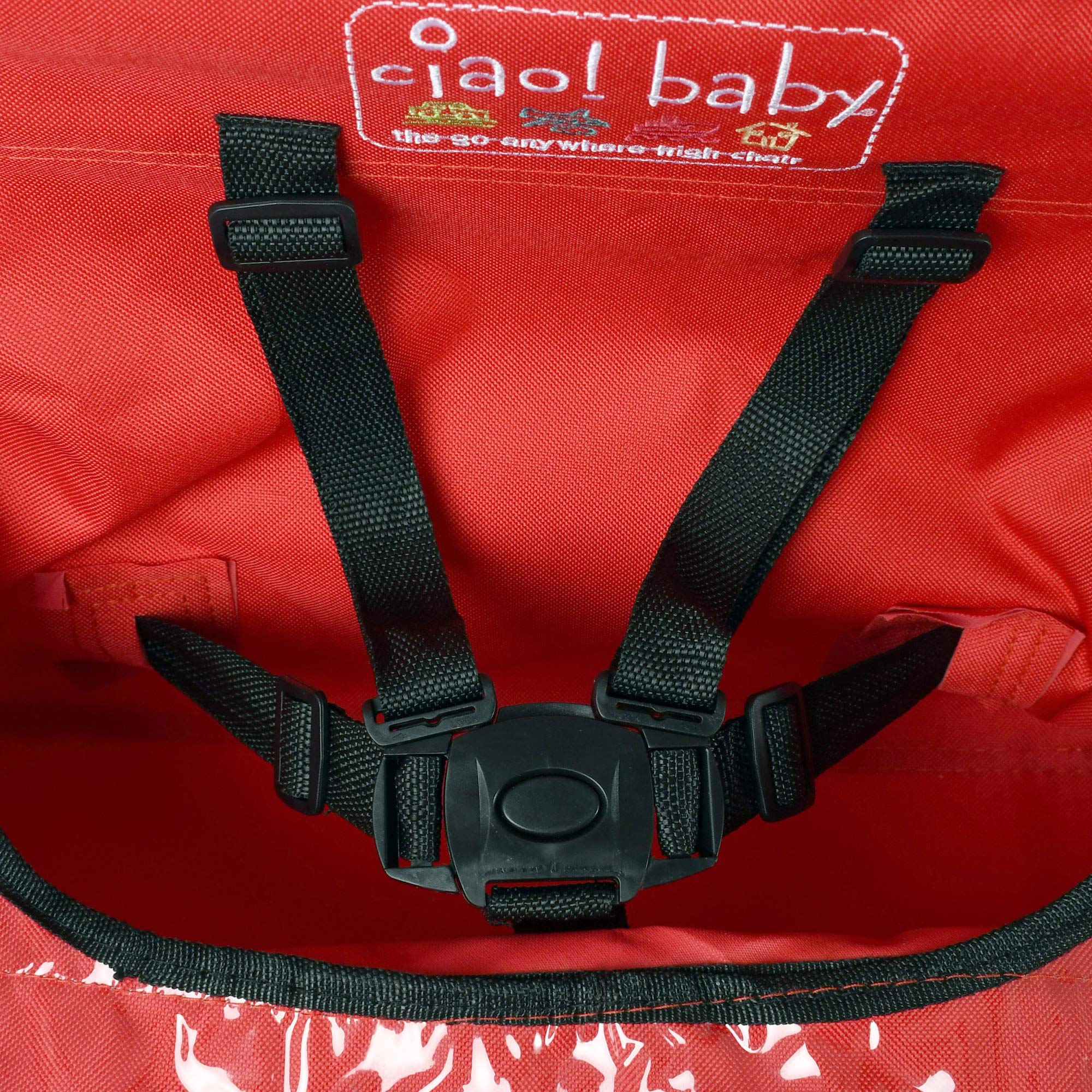 ciao! baby high chair carrying bag included for easy travel.
