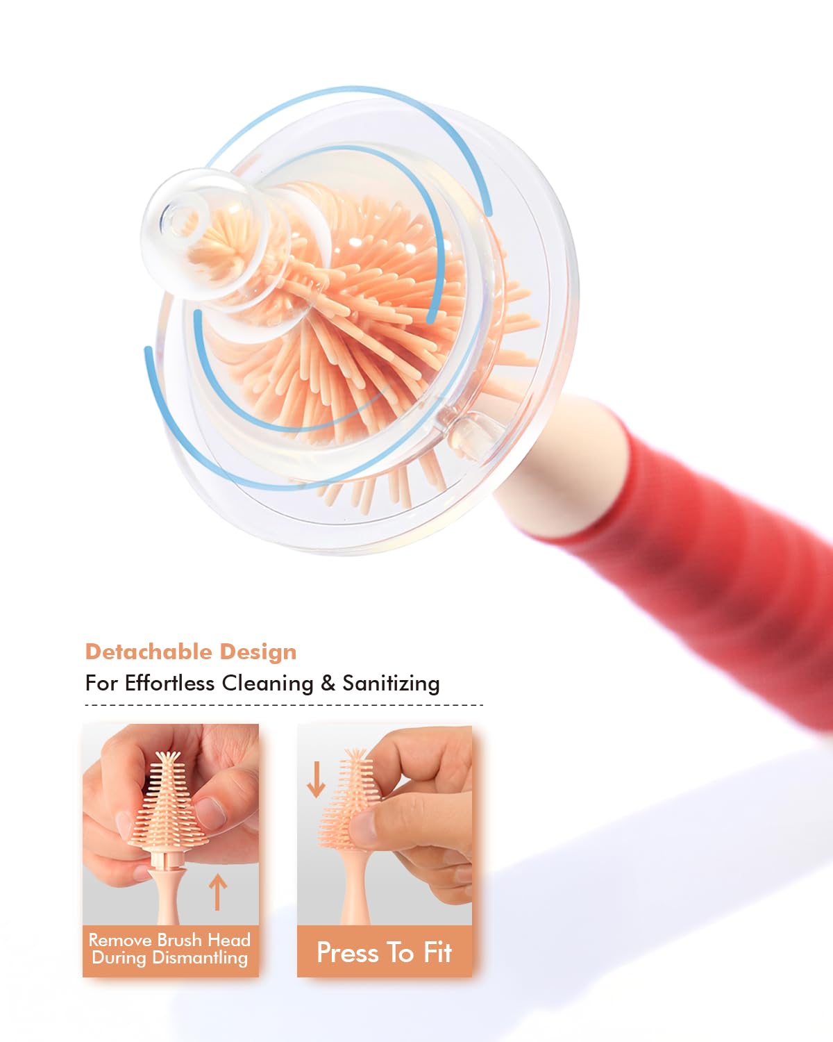 Cicike hangable handle keeps brushes dry and ready for next use.