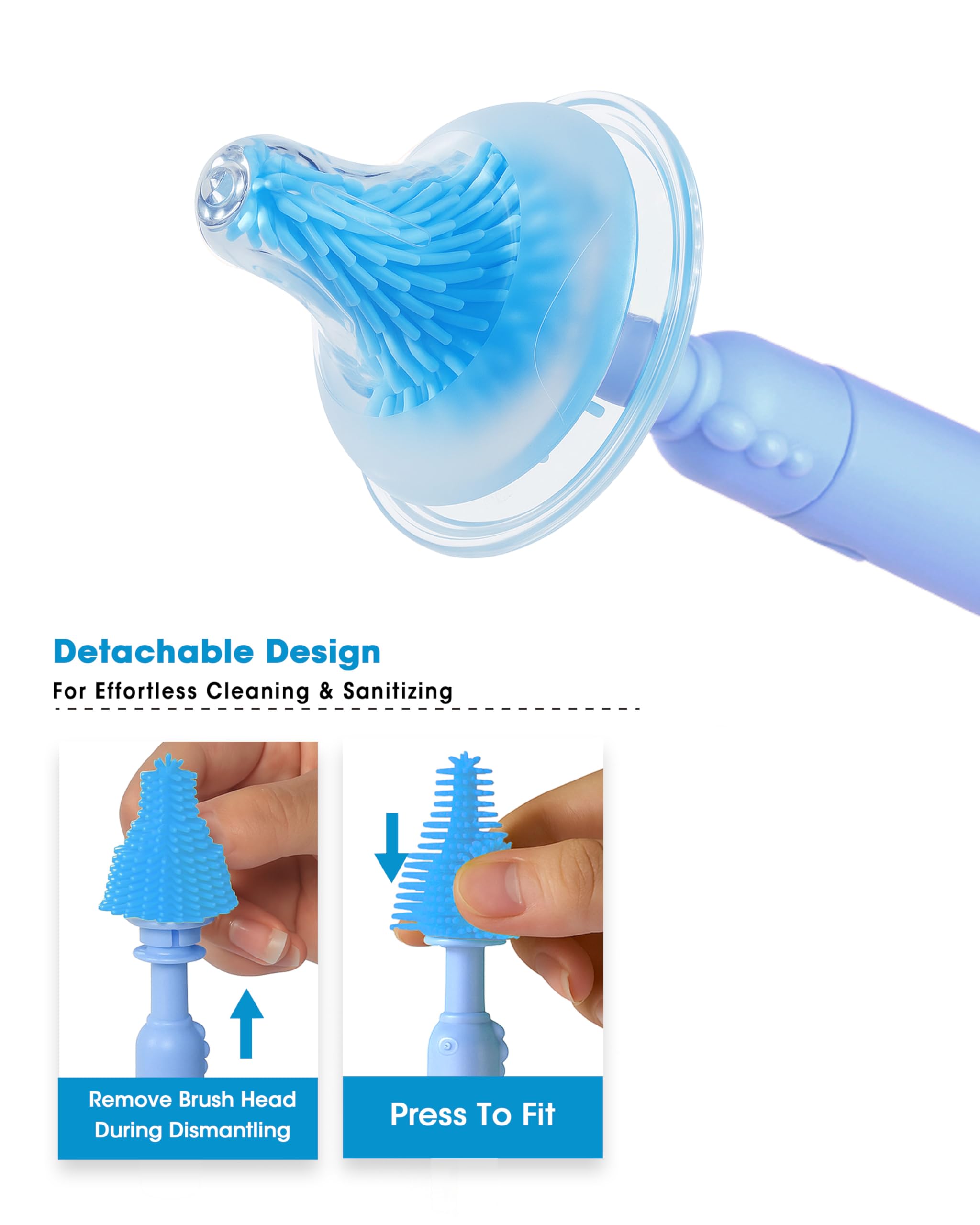 Cicike nipple-brush-contoured focus for safe scrubbing around nipples without scratching