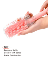 Cicike kit with dense bristles yields rich foam for deep-reaching cleansing.