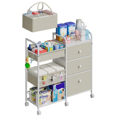 Cidaziya 2In1 diaper caddy top view for organized nursery essentials