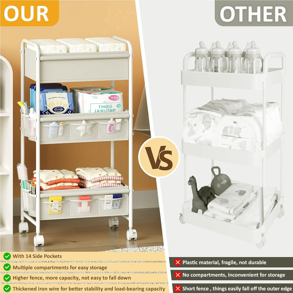 cidaziya diaper caddy in bedroom use showcasing organized baby essentials within reach