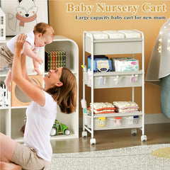 cidaziya diaper cart wheels close-up illustrating smooth mobility