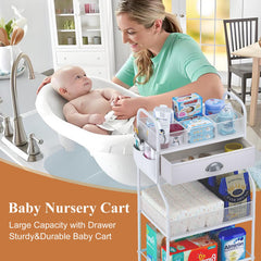 Cidaziya Baby Diaper Caddy 360° wheels for easy mobility