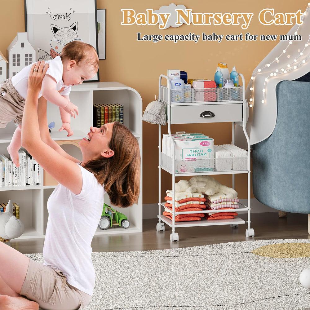 Cidaziya Baby Diaper Caddy durable material and wipe-clean surface