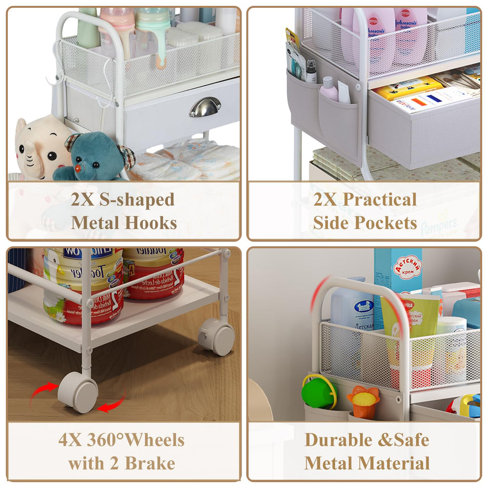 Cidaziya Baby Diaper Caddy multipurpose setup for nursery tasks