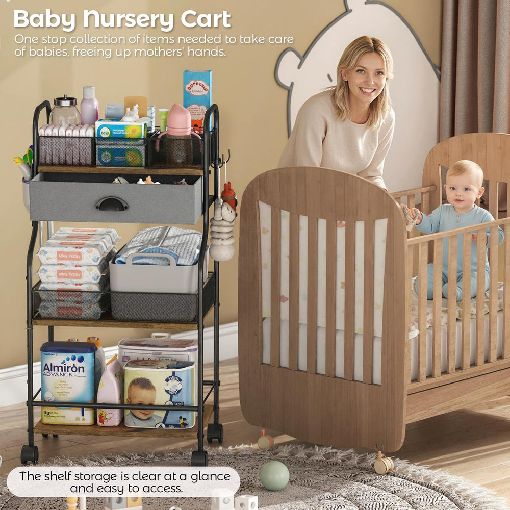 Cidaziya diaper caddy dividers adjusted to fit nappies and wipes efficiently.