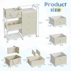 Cidaziya diaper cart dividers and drawers enable customizable storage