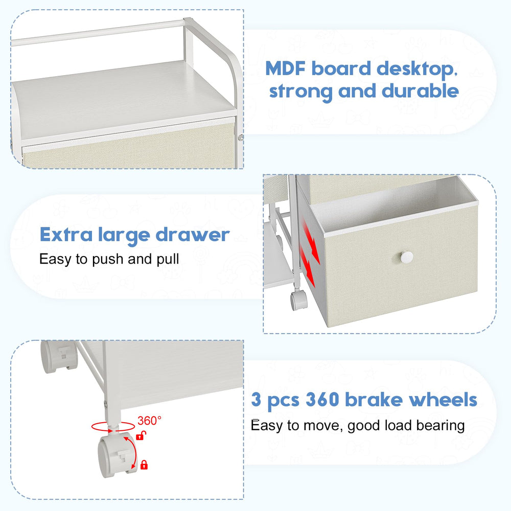 Cidaziya easy-assembly diaper cart speeds setup for busy parents