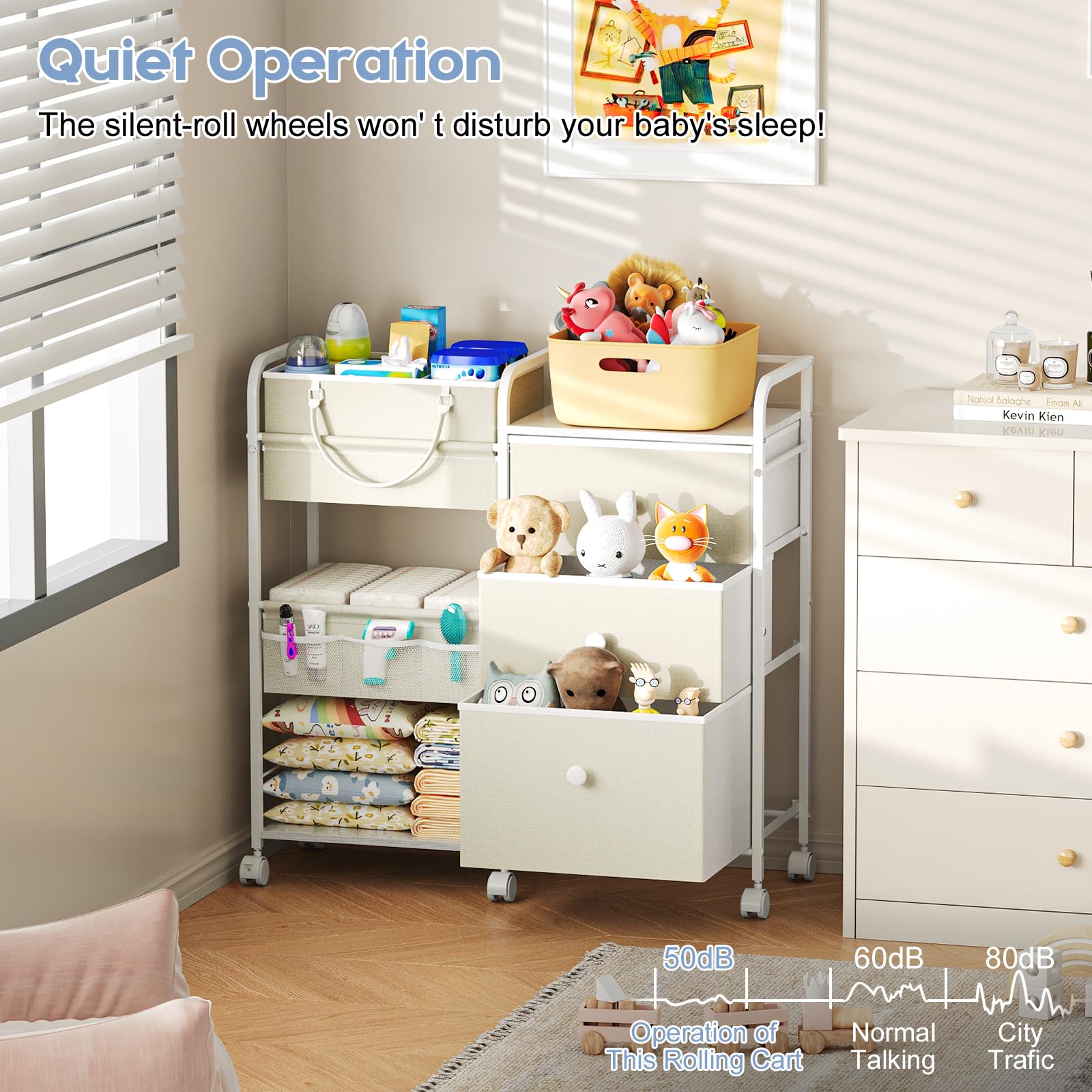 Cidaziya removable diaper caddy design provides portable on-the-go essentials